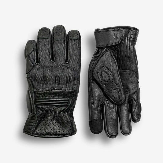 Black on Black Motorcycle Gloves