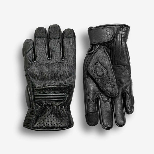 Black on Black Motorcycle Gloves